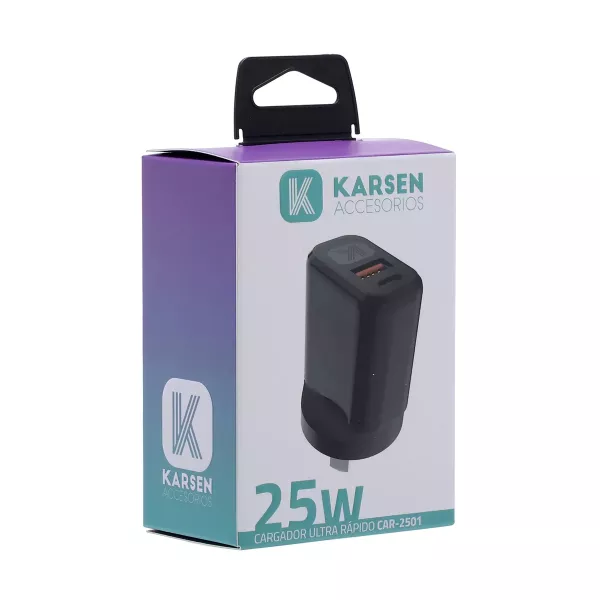 Cargador de Pared Adapt. 25W USB / Tipo C 2501 Karsen