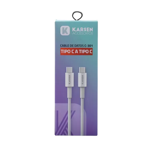 Cable de Datos Tipo C a Tipo C Mod C-301 4.2A Karsen