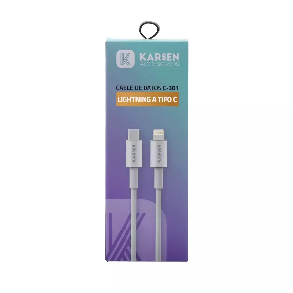 Cable de Datos Iphone a Tipo C Mod C-301 4.2A Karsen