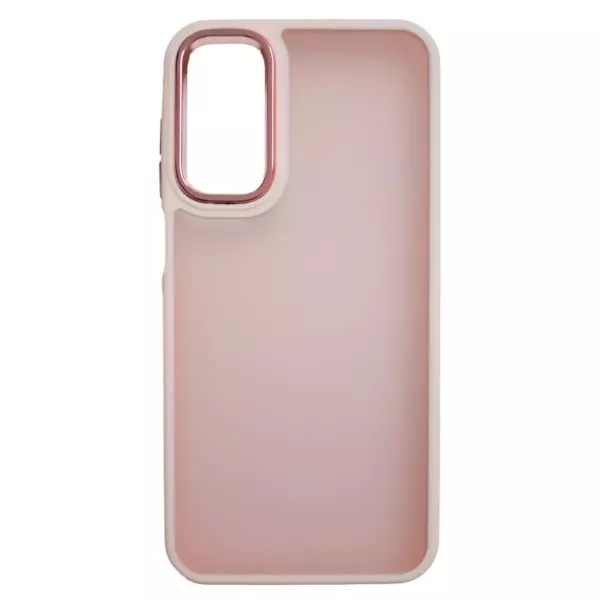 Funda Frost Border Cromado Samsung A56 Rosa