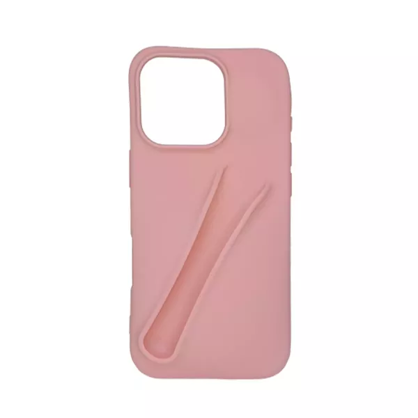 Funda Silicona Porta Labial iPhone 15 Pro Rosa