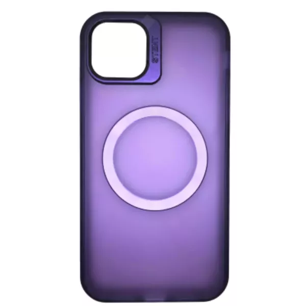 Funda Electro Magsafe Mate Soporte Cámara IPhone 15 Pro Violeta