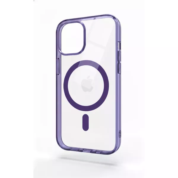 Funda Electro Magsafe Border Color Transparente iPhone 15 Violeta