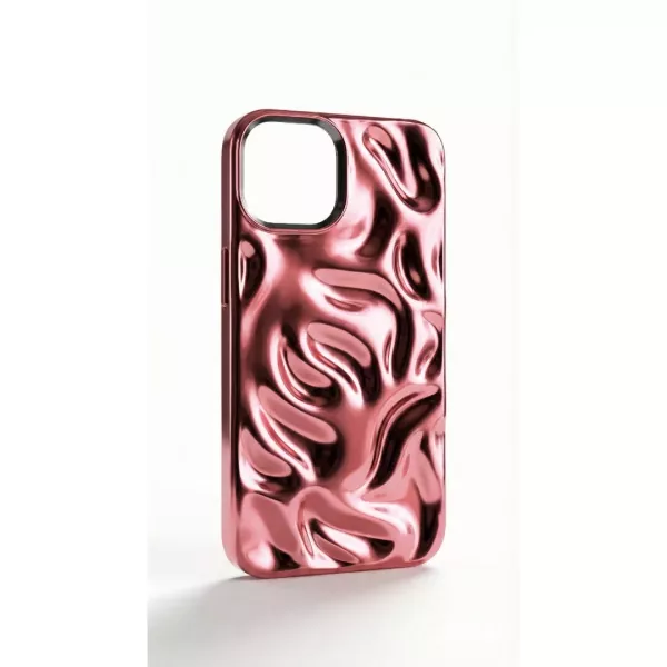 Funda Silicona Wave Cromado iPhone 13 Rosa