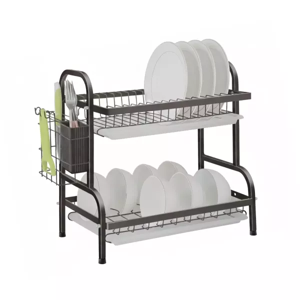 Escurridor De Platos 2 Niveles De Acero Inoxidable - WLFG266