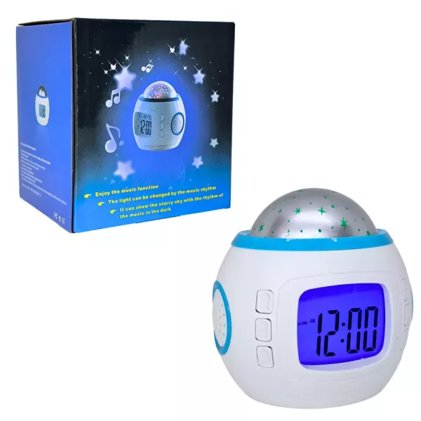 Reloj Despertador y Proyector de Estrellas