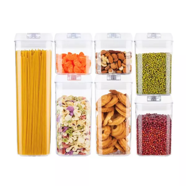 Set x7 Contenedores Para Cocina Tapa Hermetica