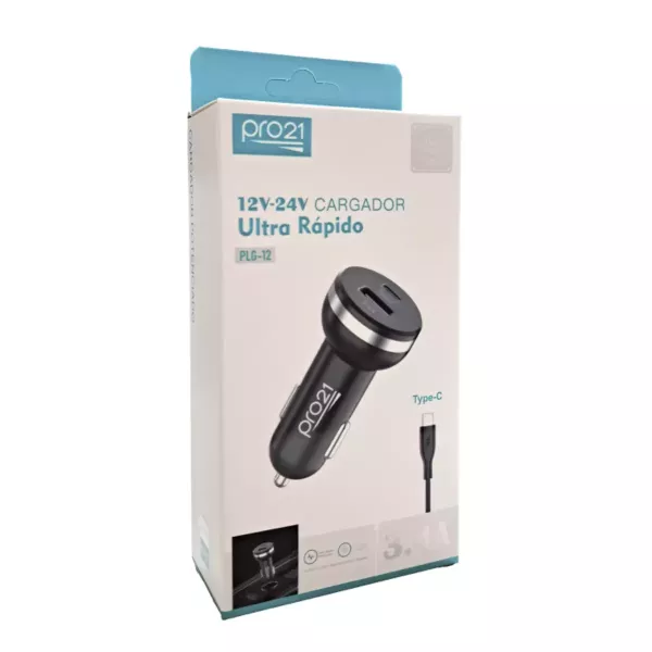 Cargador Auto Tipo C 3.4A PGL-12 Pro21
