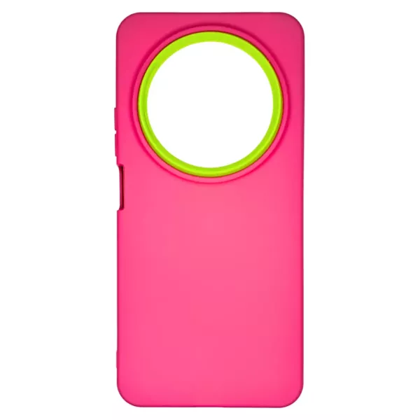 Funda Bumper Samsung M12 Fucsia Con Verde
