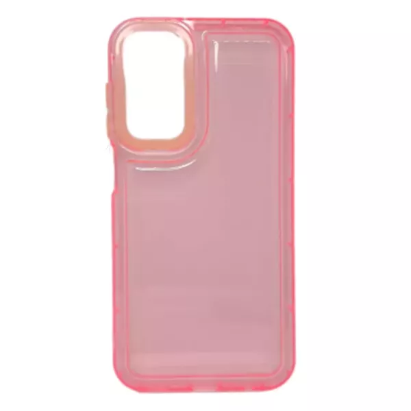 Funda Transparente Con Color Samsung A13 Rosa