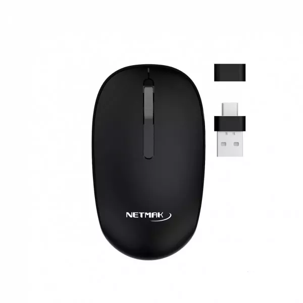 Mouse Inalámbrico Portable Con Receptor USB / USB-C NM-M660 NETMAK