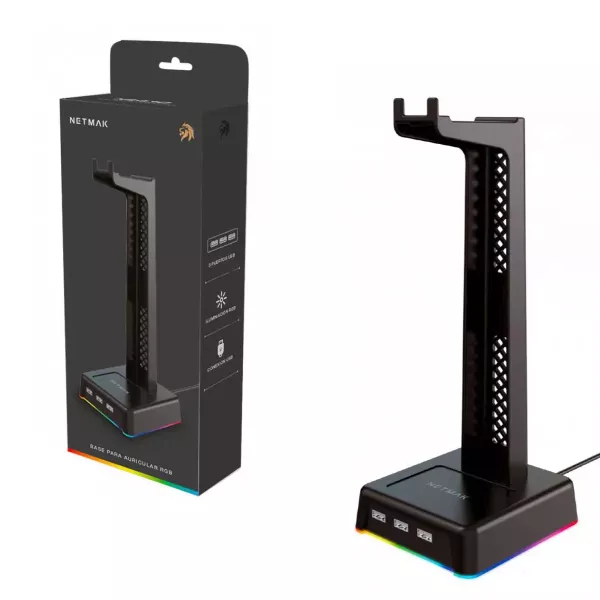 Soporte / Base Para Auricular RGB NM-HS430 NETMAK